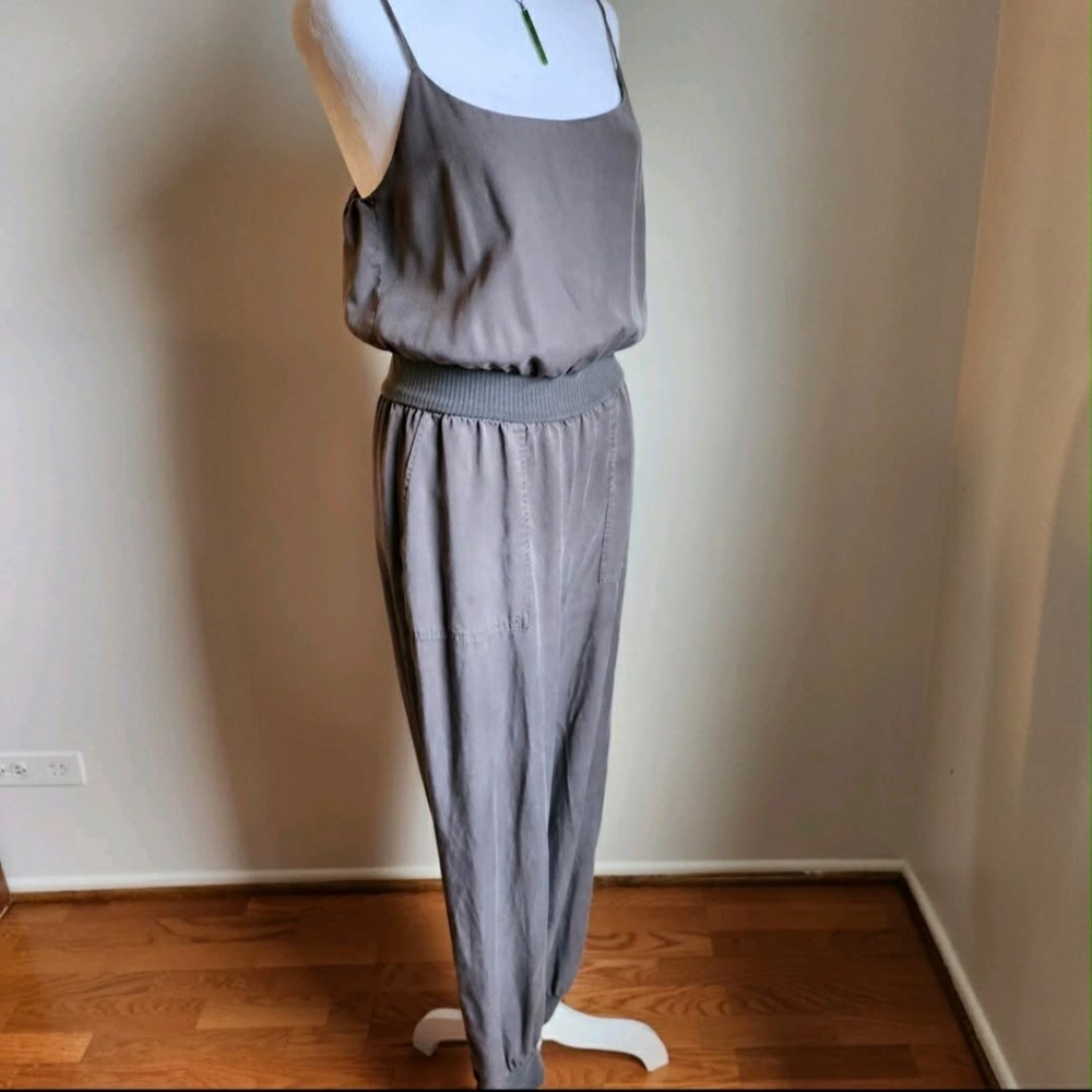 Anthropologie Scandi Chic Preppy Pilates Princess Boho Spaghetti Strap Jumpsuit - Picture 3 of 6